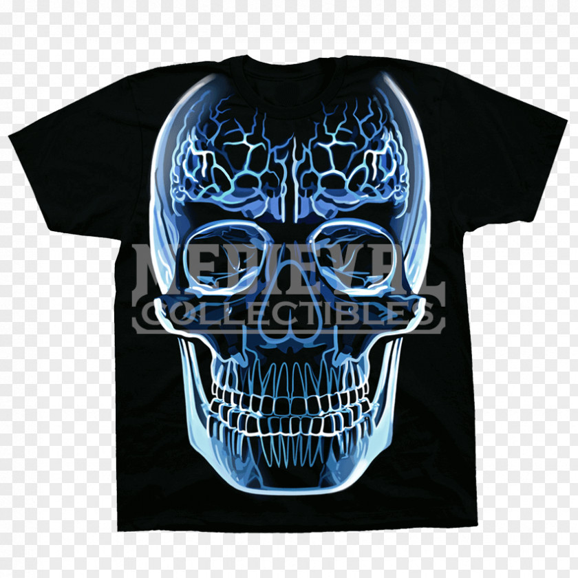 T-shirt Long-sleeved Skull Calavera PNG