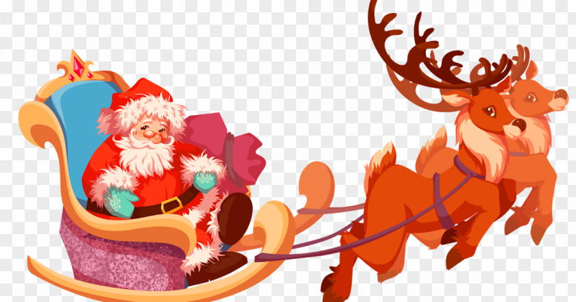 Reindeer Christmas Ornament Santa Claus PNG