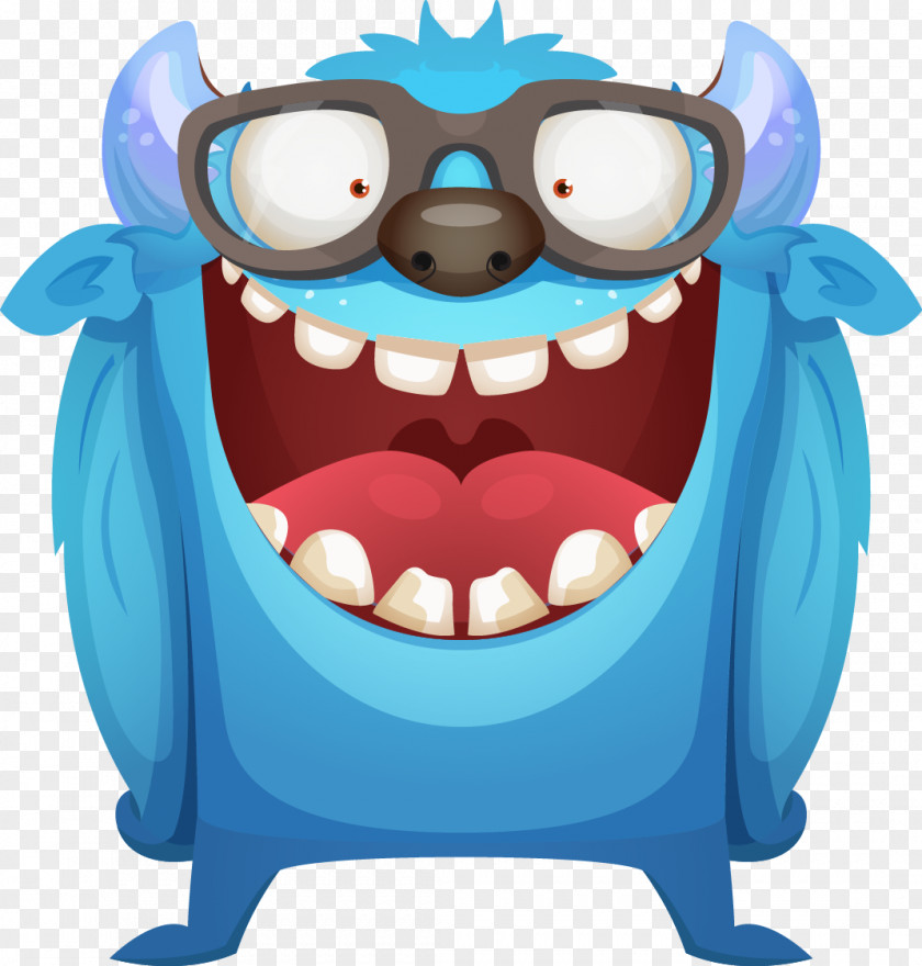Cartoon Monster Design Vector Material Laughter Amazon.com Amazon Alexa Smile PNG