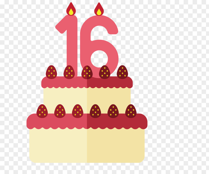 Vector Birthday Cake PNG