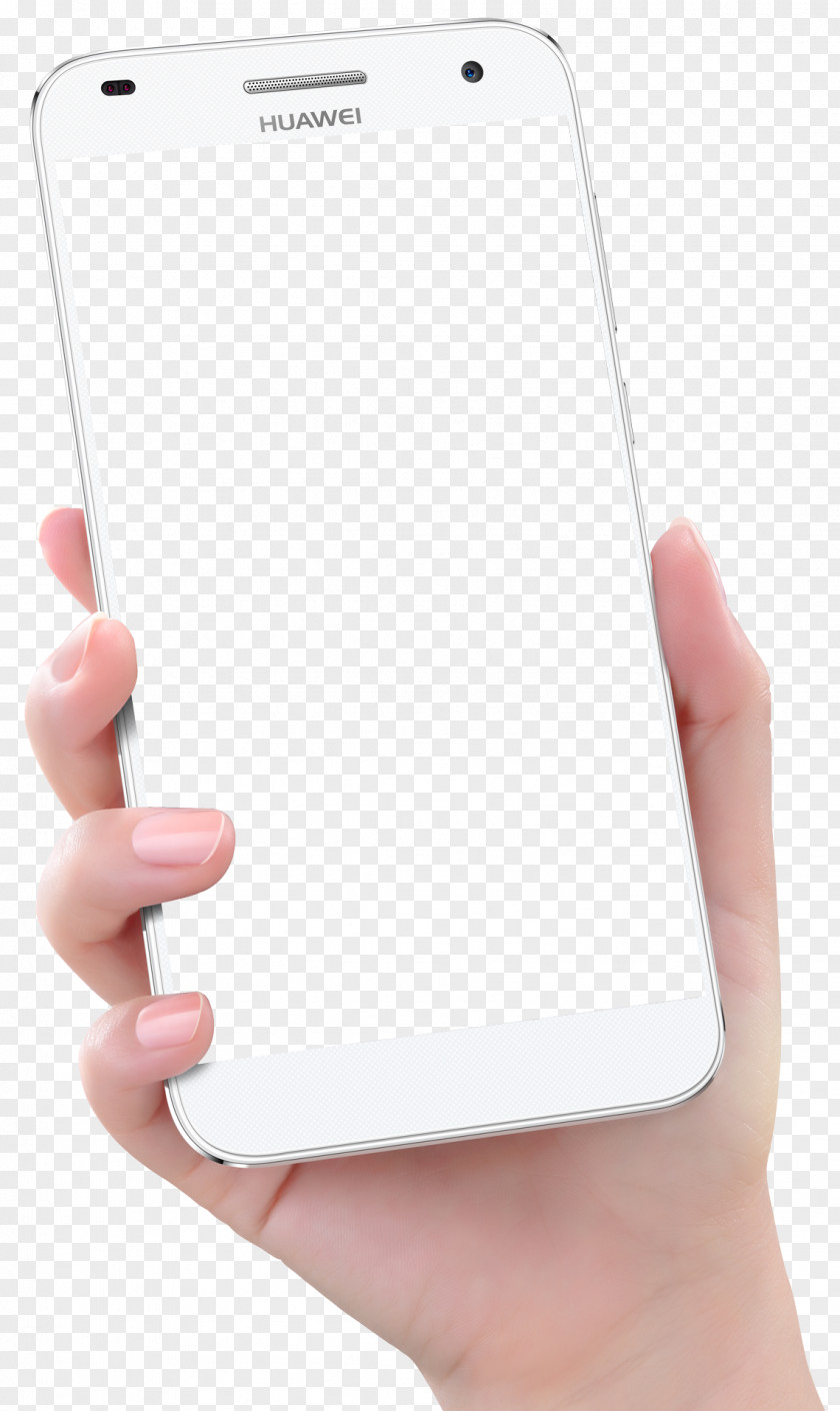 Hand Holding Smartphone Huawei Ascend PNG