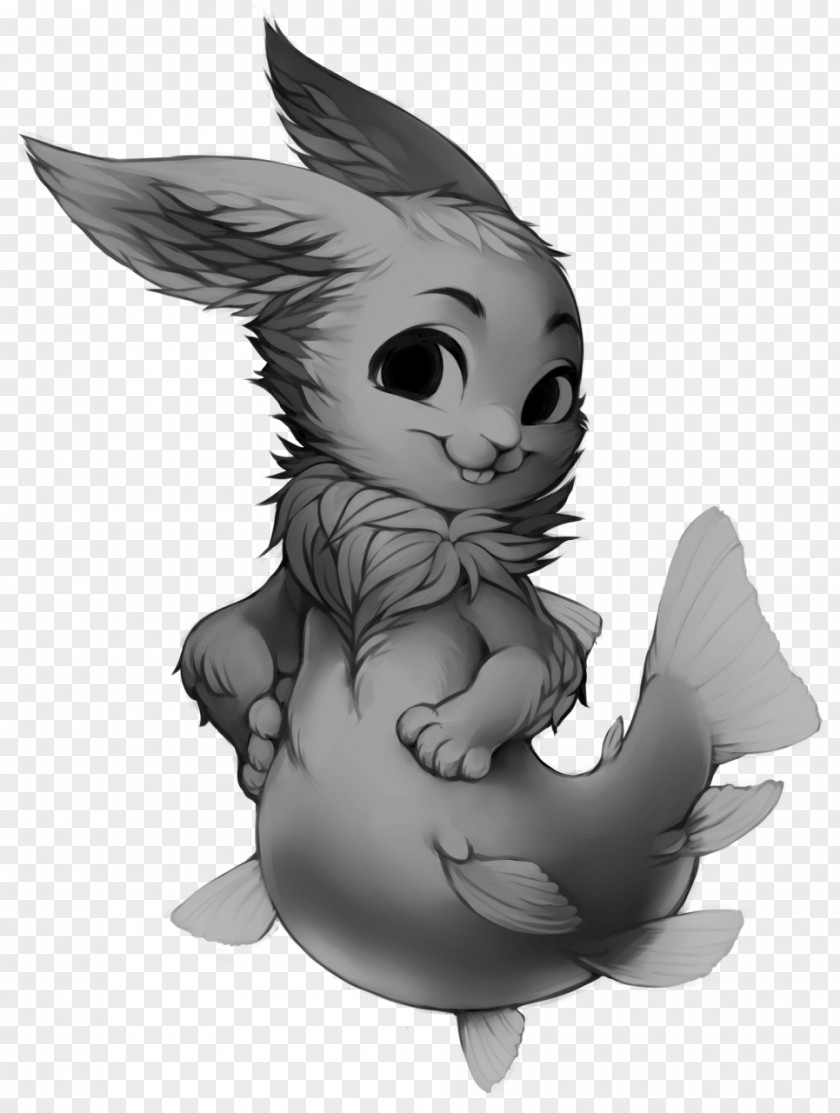 Rabbit Mermaid Easter Bunny Cat Legendary Creature PNG