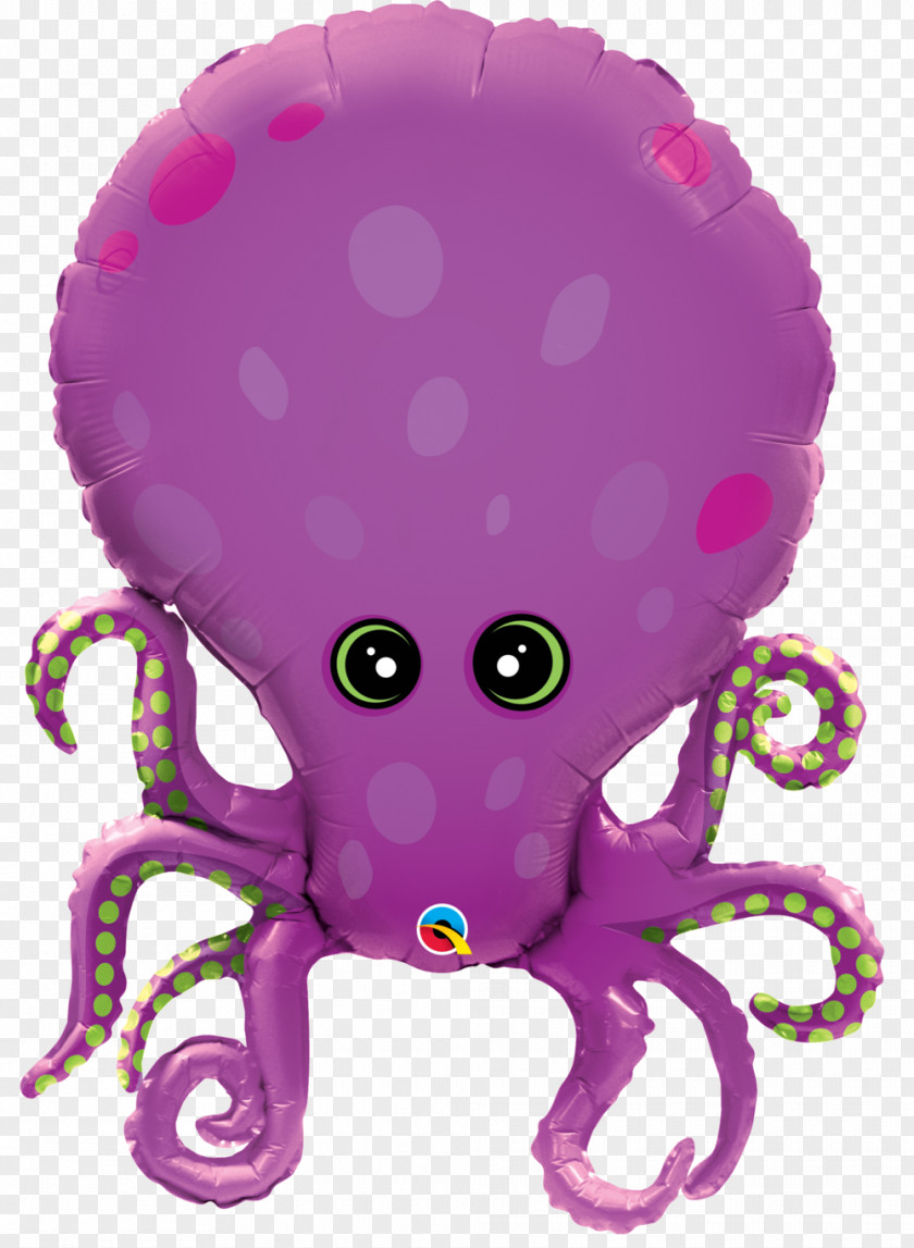 Balloon Mylar Party Octopus Birthday PNG