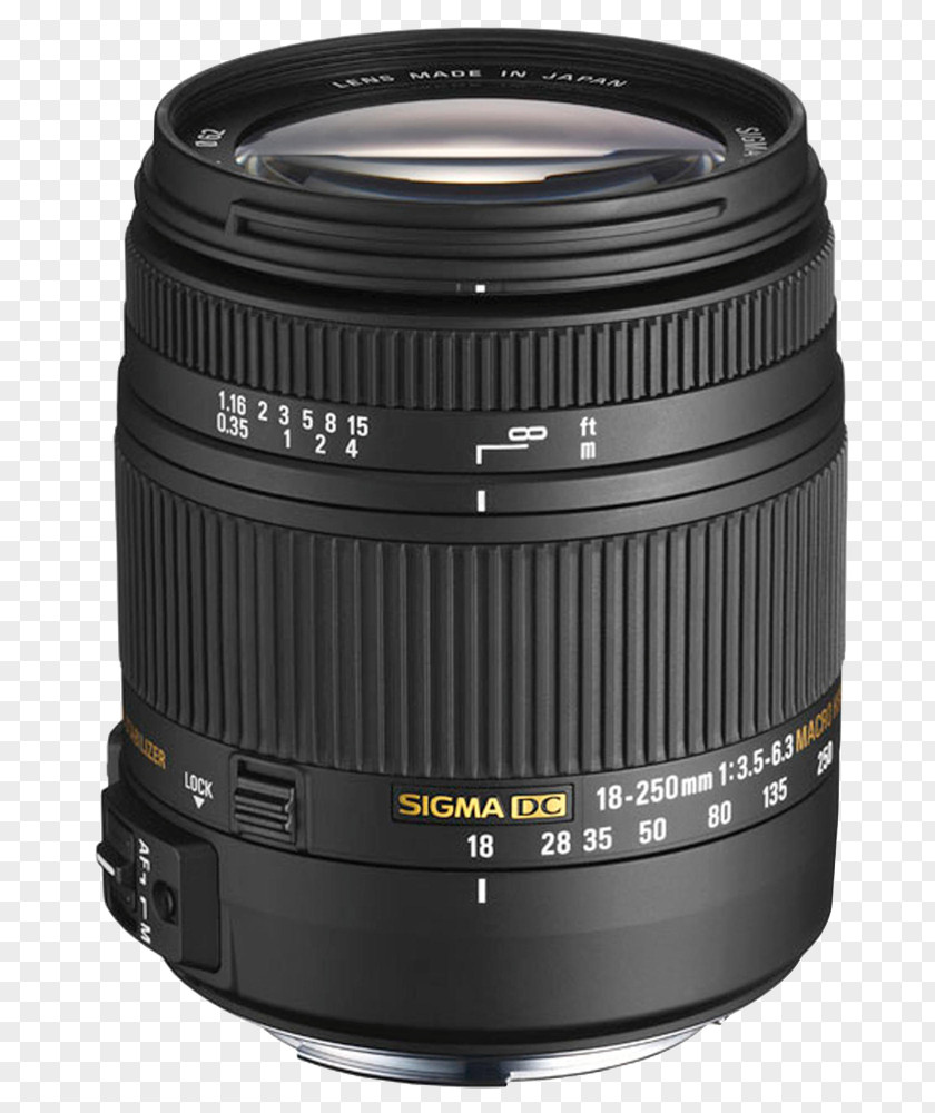 Camera Lens Canon EF Mount Sigma 18-250mm F/3.5-6.3 30mm F/1.4 EX DC HSM Corporation PNG