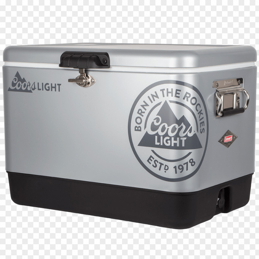 Coors Coleman 54 Quart Steel Belted Cooler Company Light Brewing PNG