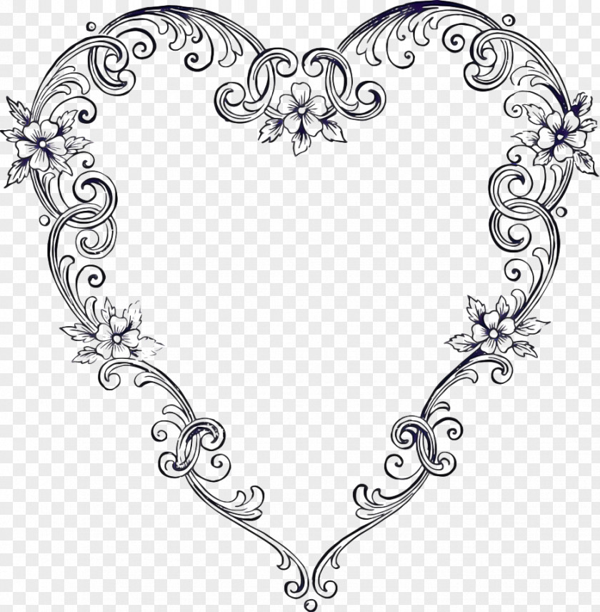 Metal Ornament Art Heart PNG