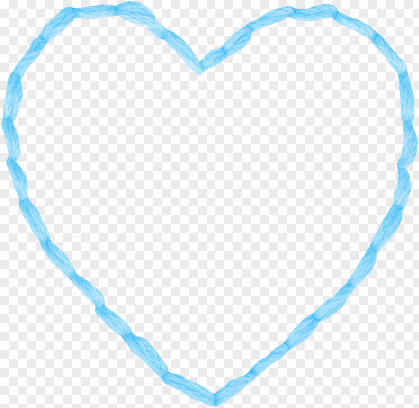 Blue Heart Rope Drawing Clip Art PNG