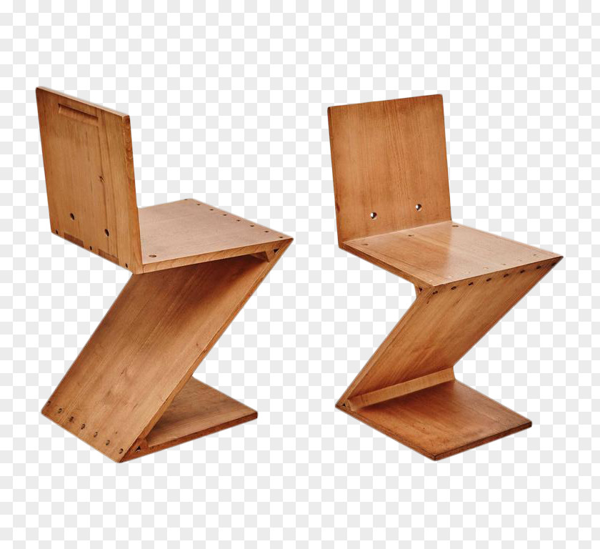 Chair Zig-Zag Vitra Design Museum Utrecht PNG