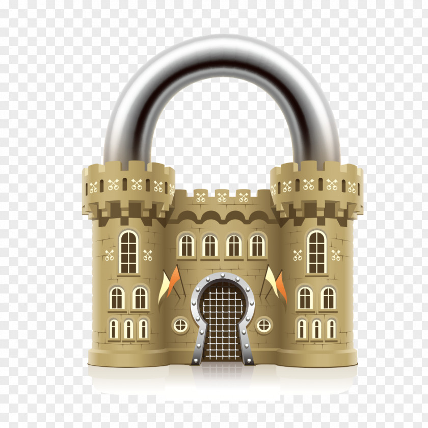 Real Estate Design Middle Ages Padlock Castle Illustration PNG