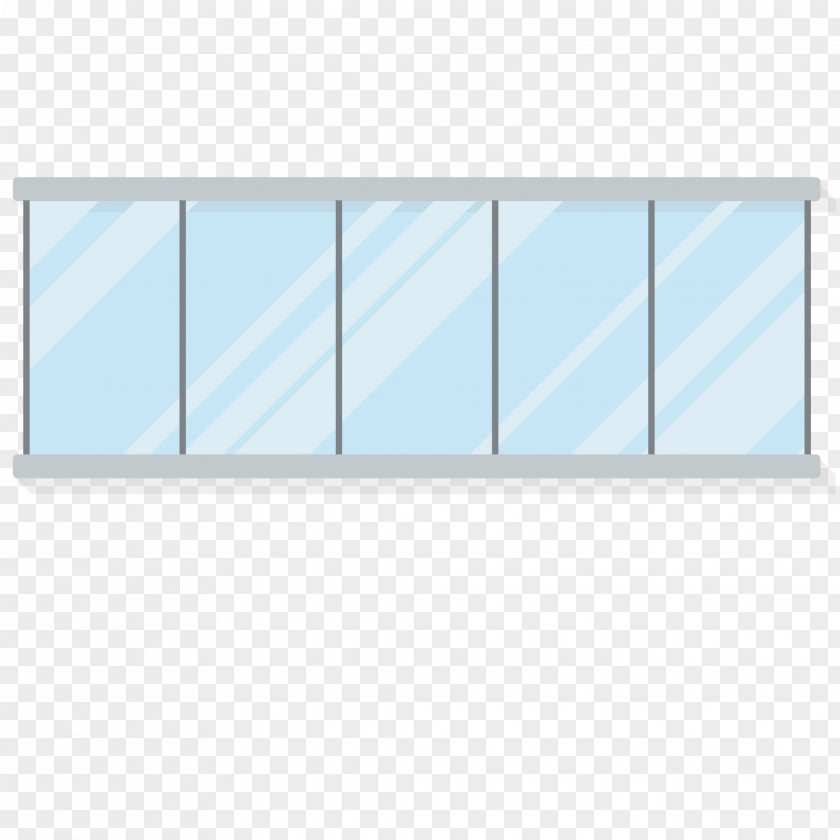 Flat Glass Windows Daylighting Blue Pattern PNG