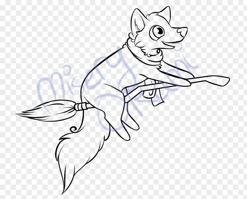 Harry Potter Broom Whiskers Cat Drawing Line Art Clip PNG