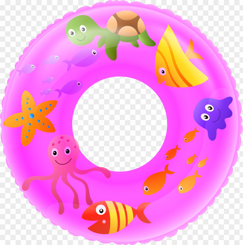 Purple Cartoon Swim Ring Download PNG