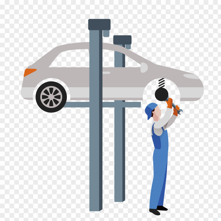 Vector Car Mechanic Auto Automobile Repair Shop PNG