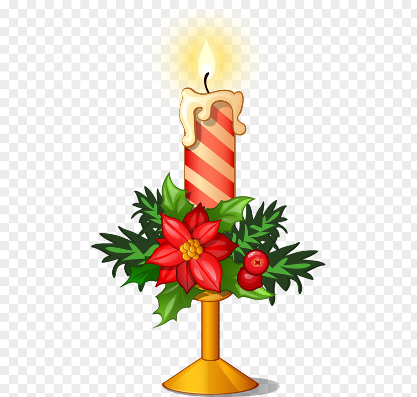 Christmas Tree Candle Ornament Clip Art PNG