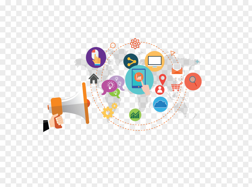 Marketing Symbol Webdesign Digital Business Social Media Advertising PNG