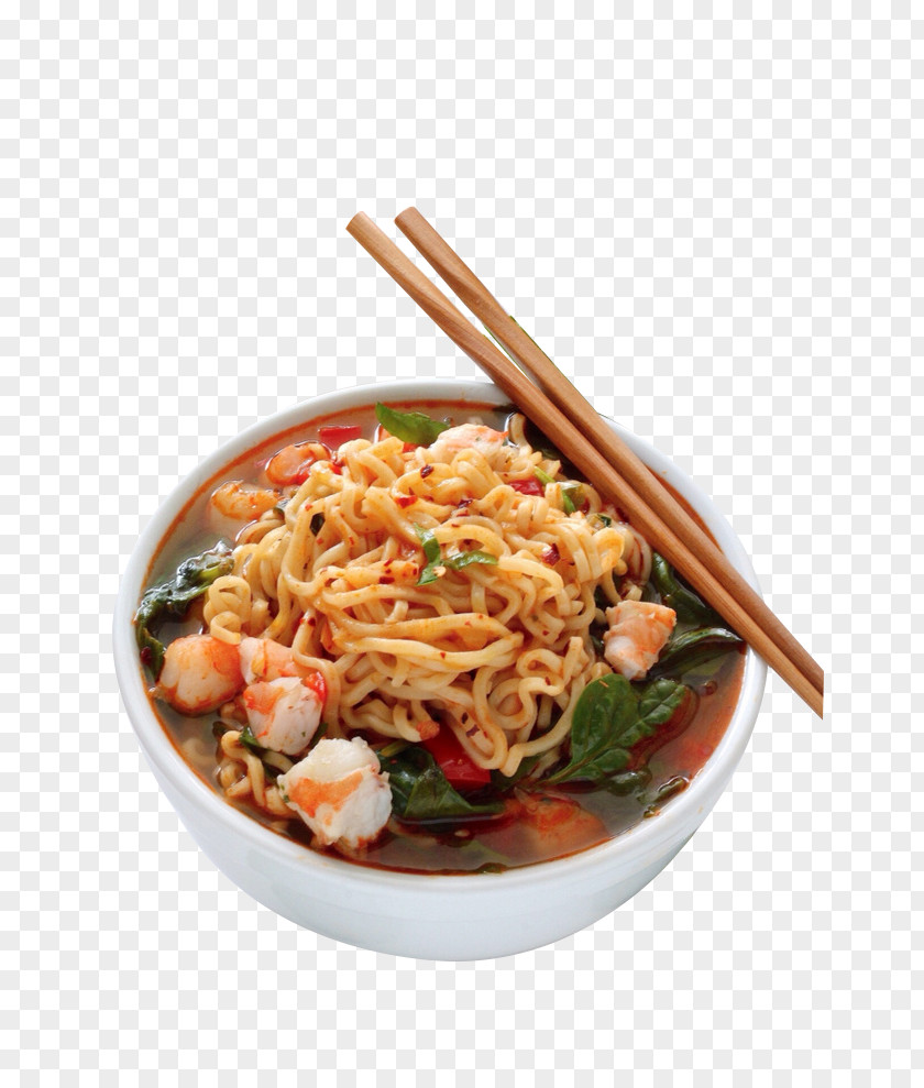 Shrimp And Vegetables Noodles Ramen Chinese Instant Noodle Mongolian Beef Recipe PNG