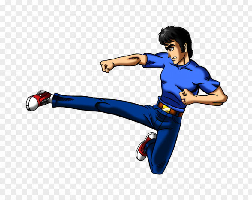 Bruce Lee Flying Kick Karate Drawing PNG
