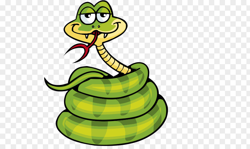 Cartoon Green Snakes Snake Anaconda Cobra God Zmei Clip Art PNG