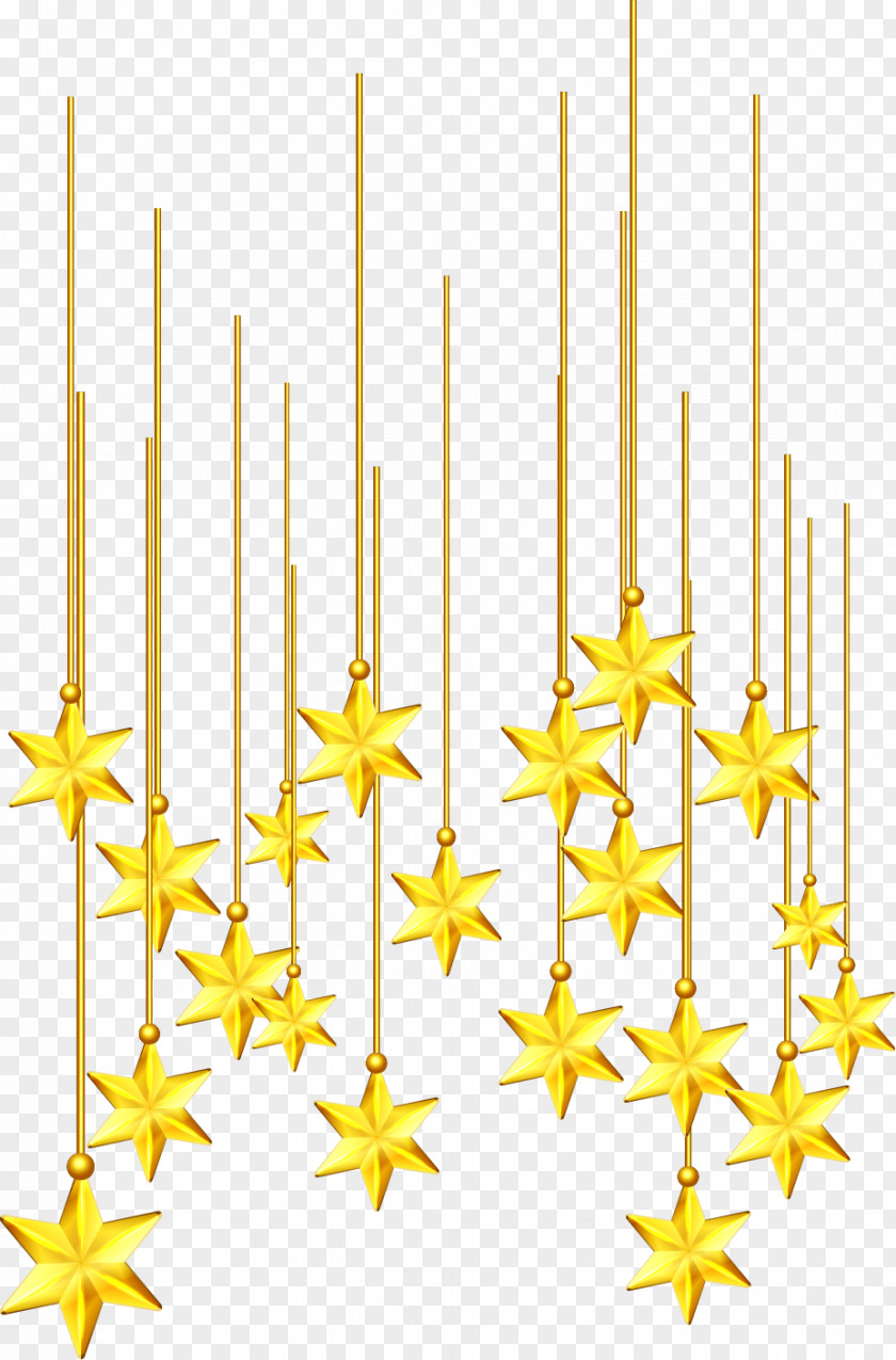 Vector Painted Gold Stars Euclidean Computer File PNG