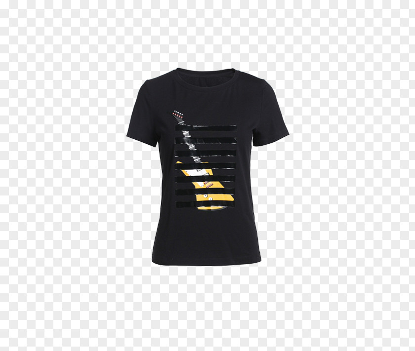 Black T-shirt Sleeve Top Gratis PNG