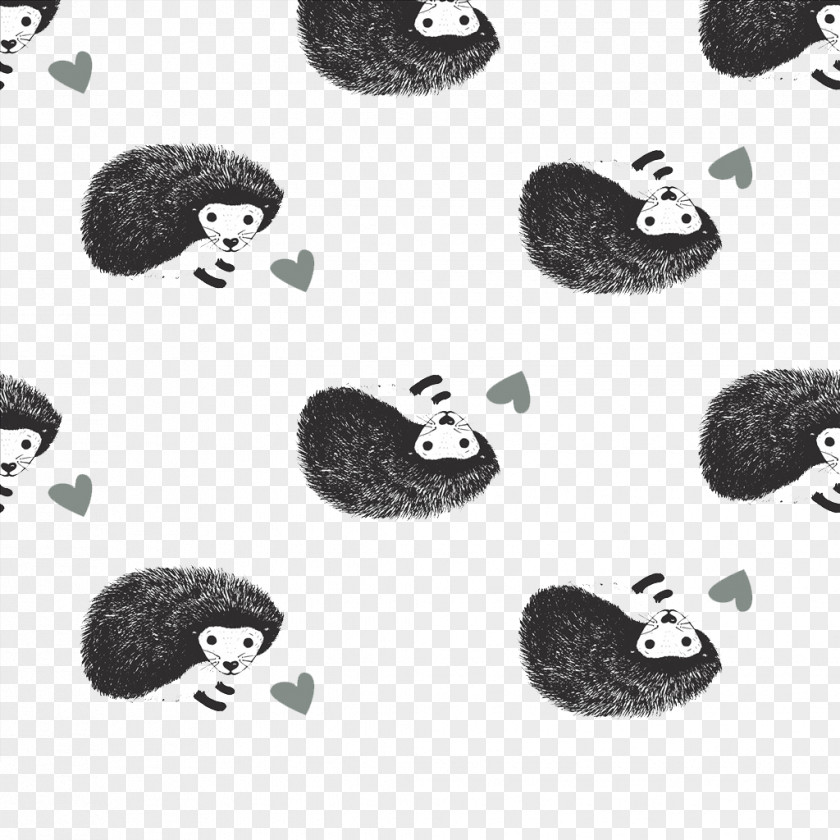 Cartoon Little Hedgehog Pattern PNG