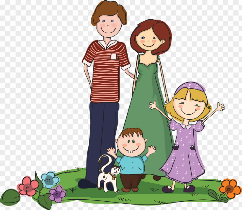 Family Cartoon Clip Art PNG