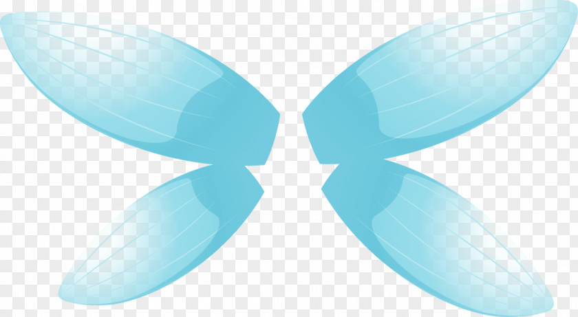 Fantasy Butterfly Wings Blue Turquoise Pattern PNG