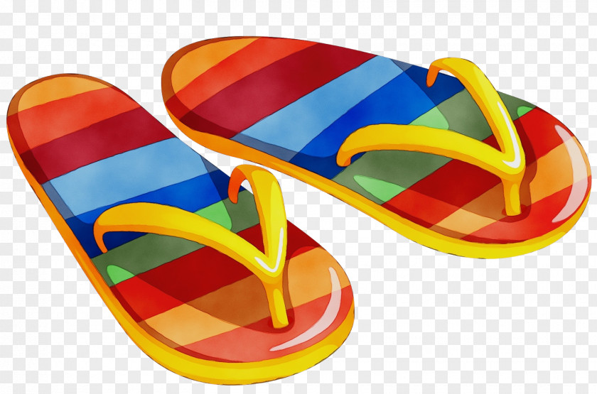 Shoe Yellow Flip-flops Transparency Sandal Slipper PNG
