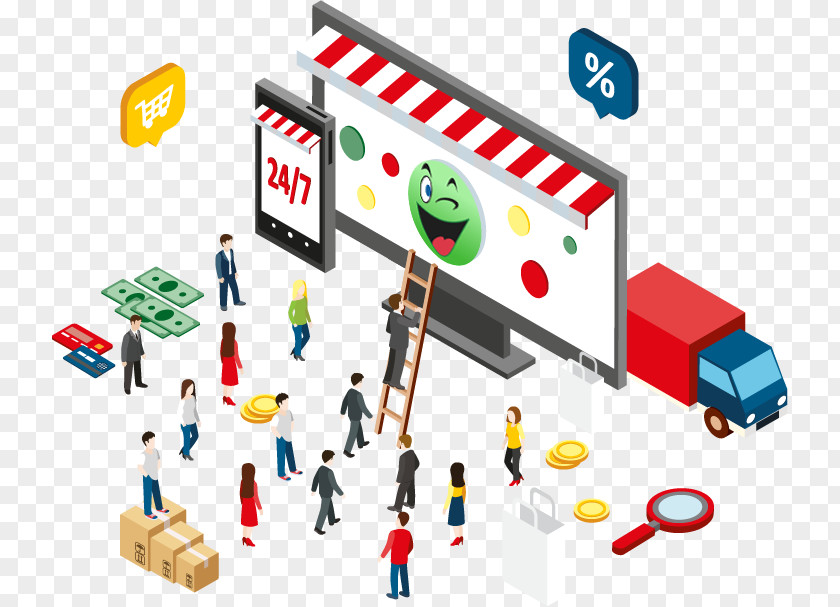 Supermarket Promotional Duitou E-commerce Online Shopping Internet Trade Infographic PNG
