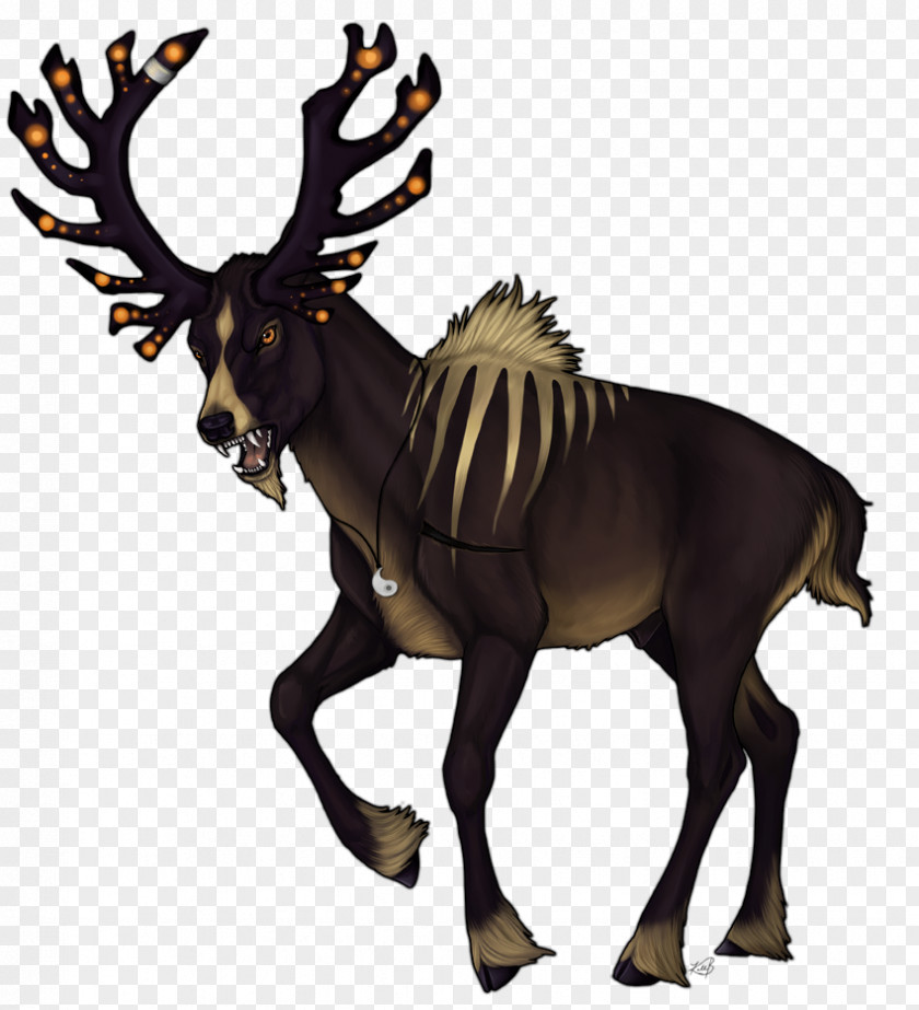 Reindeer Elk Horse Antelope Antler PNG