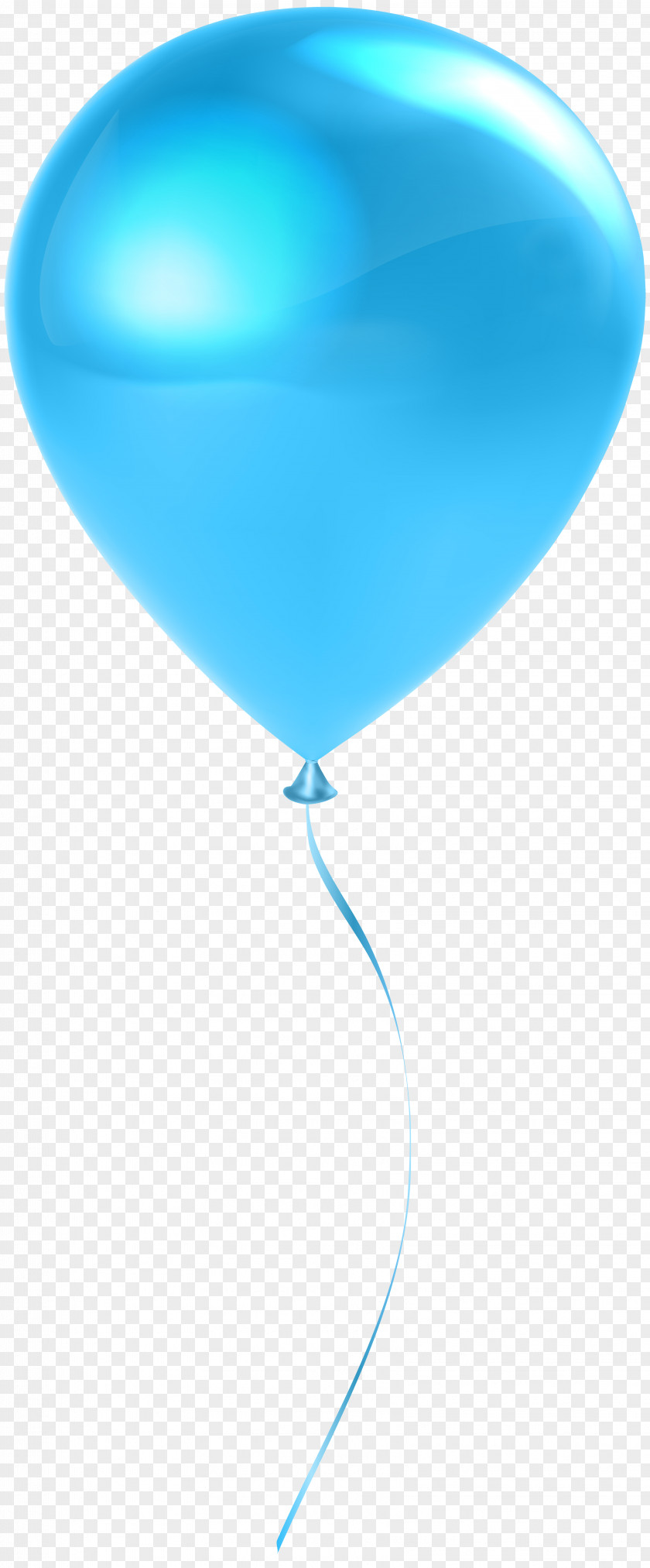 Single Sky Blue Balloon Transparent Clip Art PNG