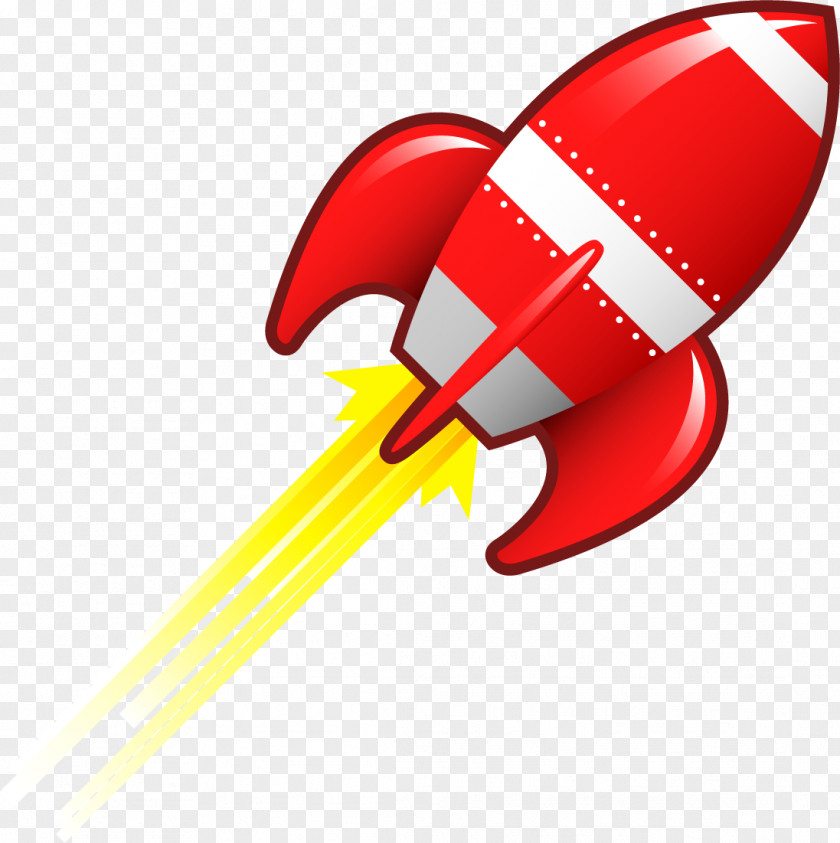 Vector Painted Rocket Spacecraft Clip Art PNG