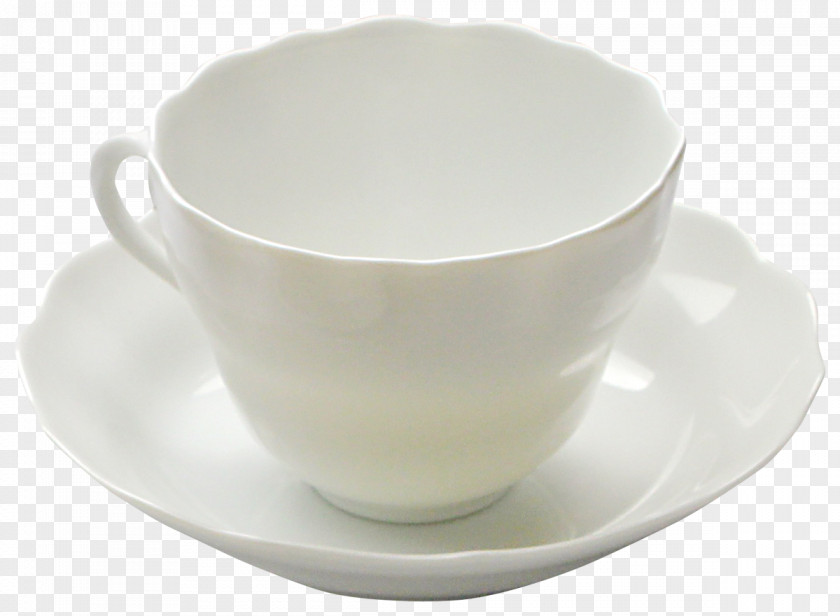 White Cup Tea Coffee Porcelain Cafe Saucer PNG