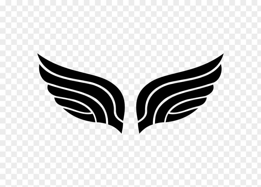Wing Logo Black-and-white Automotive Decal Emblem PNG