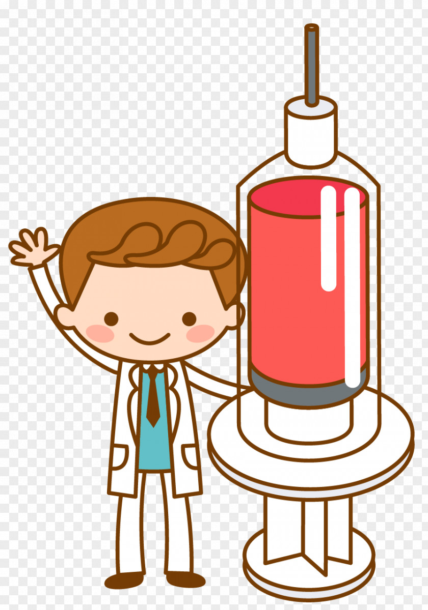 Doctor Holding A Syringe Cartoon Animation Illustration PNG