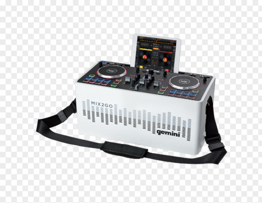 Microphone DJ Controller Gemini MIX2GO Disc Jockey Mixer PNG
