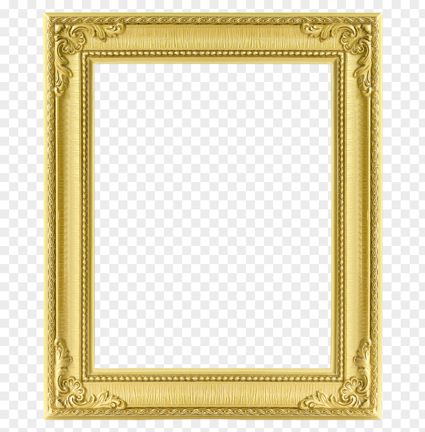 Rectangular Gold Frame Picture Photography Texture PNG