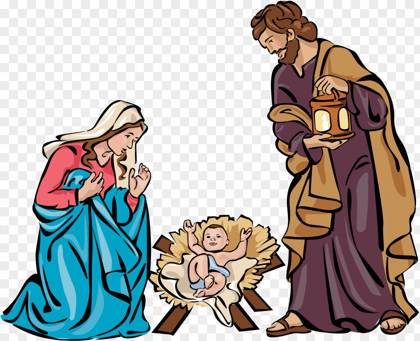 Saint Nicholas Holy Family Nativity Scene Christmas Of Jesus Clip Art PNG