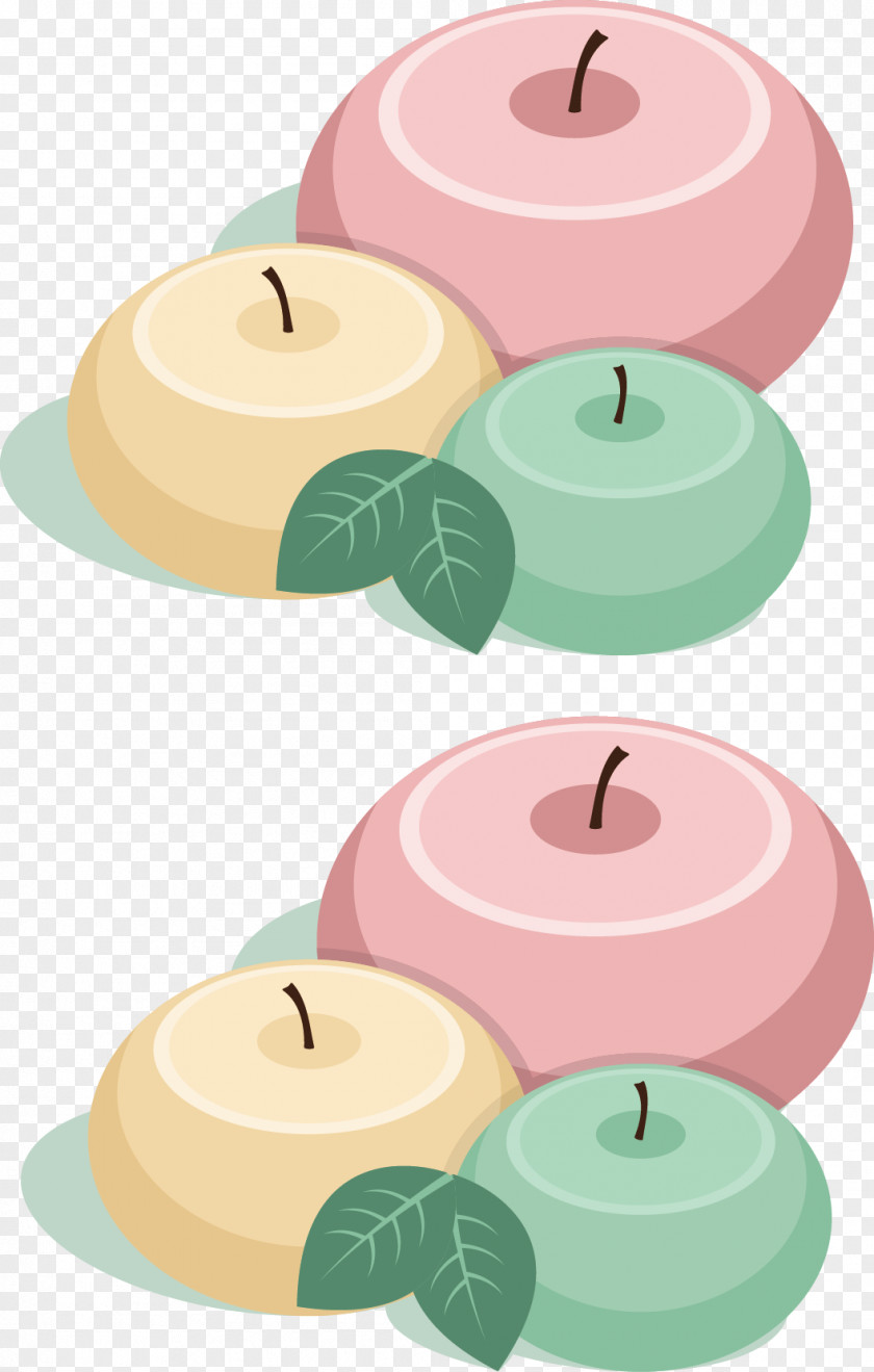 Apple Candle Vector Clip Art PNG