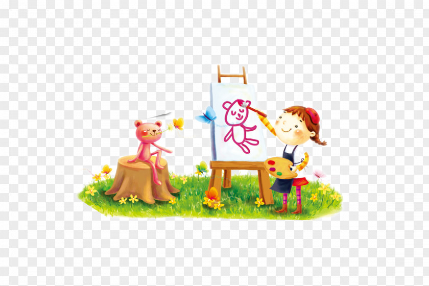 Painting Children Child Drawing Art Watercolor Wallpaper PNG