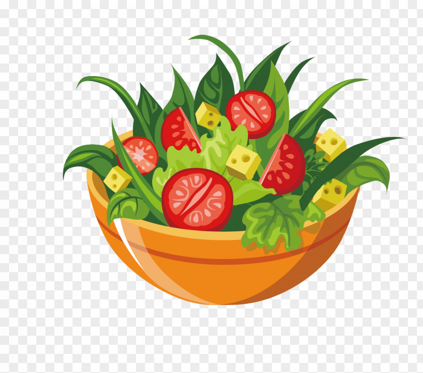 Vector Fruits And Vegetables Salad Fruit Vegetable Clip Art PNG