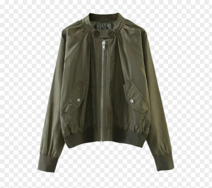 Bomber Jacket Leather Outerwear Windbreaker Sleeve PNG