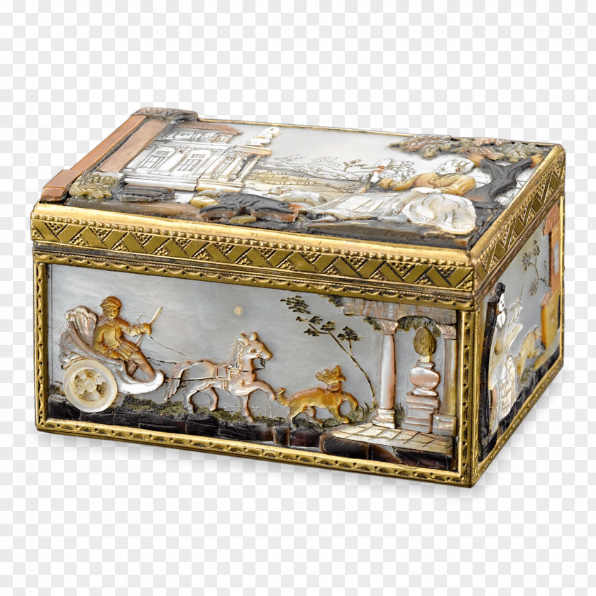 Gold Pearls Decorative Box Casket Nacre Jewellery PNG