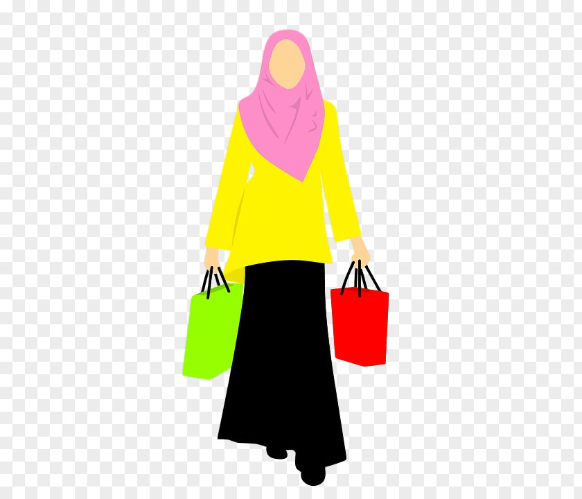 Muslim Image Tote Bag Fashion Hijab PNG