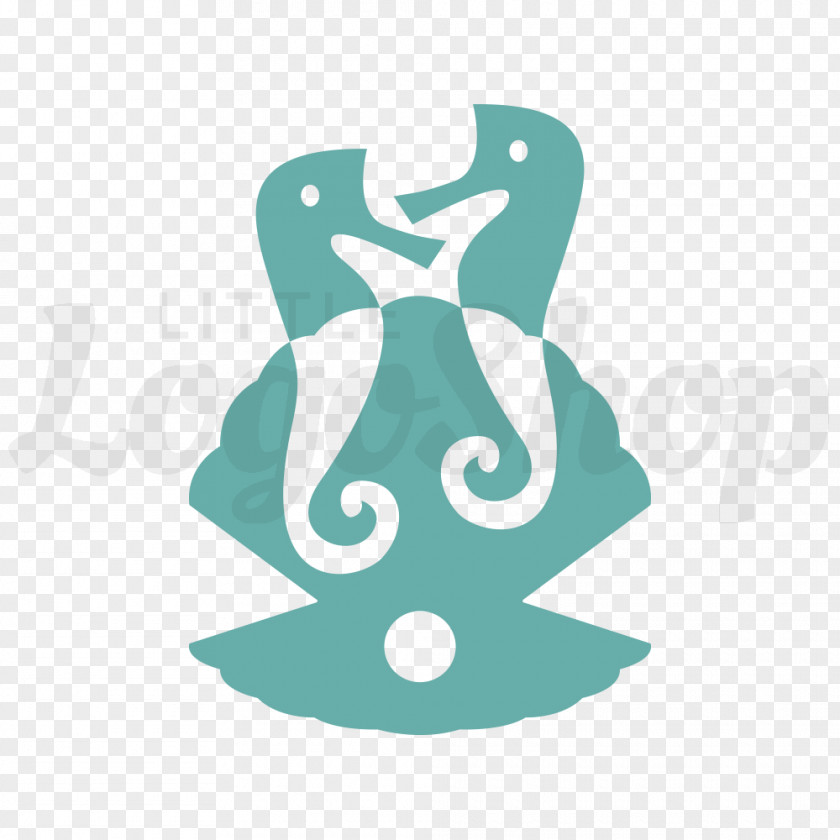 Sea Pearl Logo Negative Space Monogram Font PNG