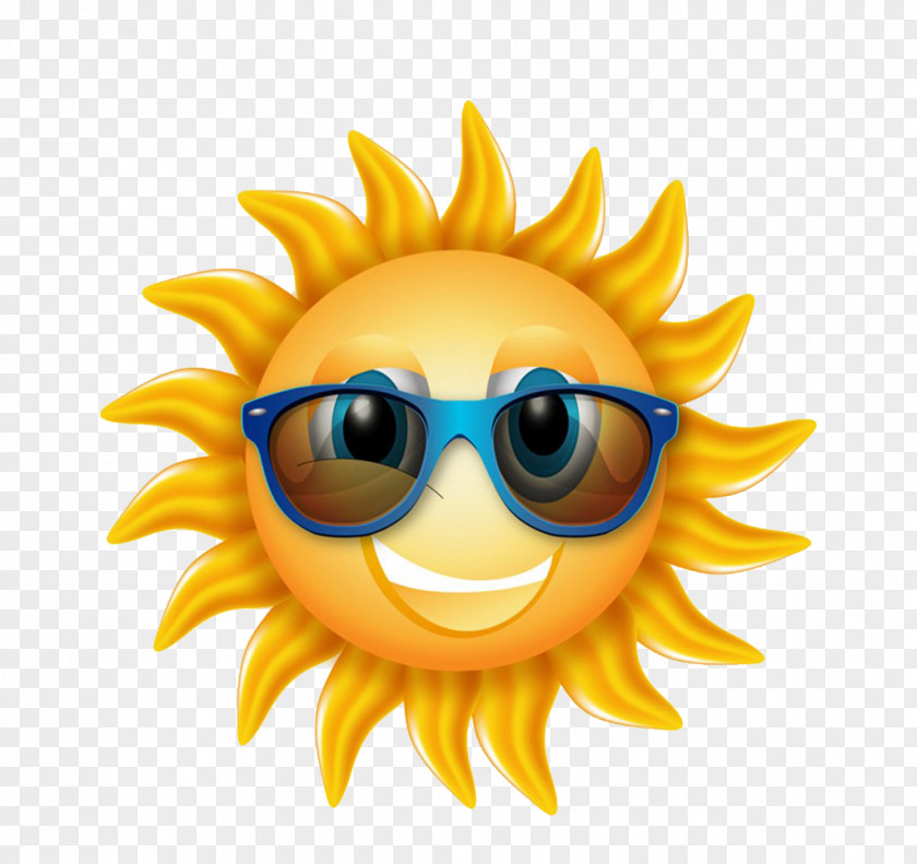 Great Cartoon Island Sun Light Sunglasses Icon PNG