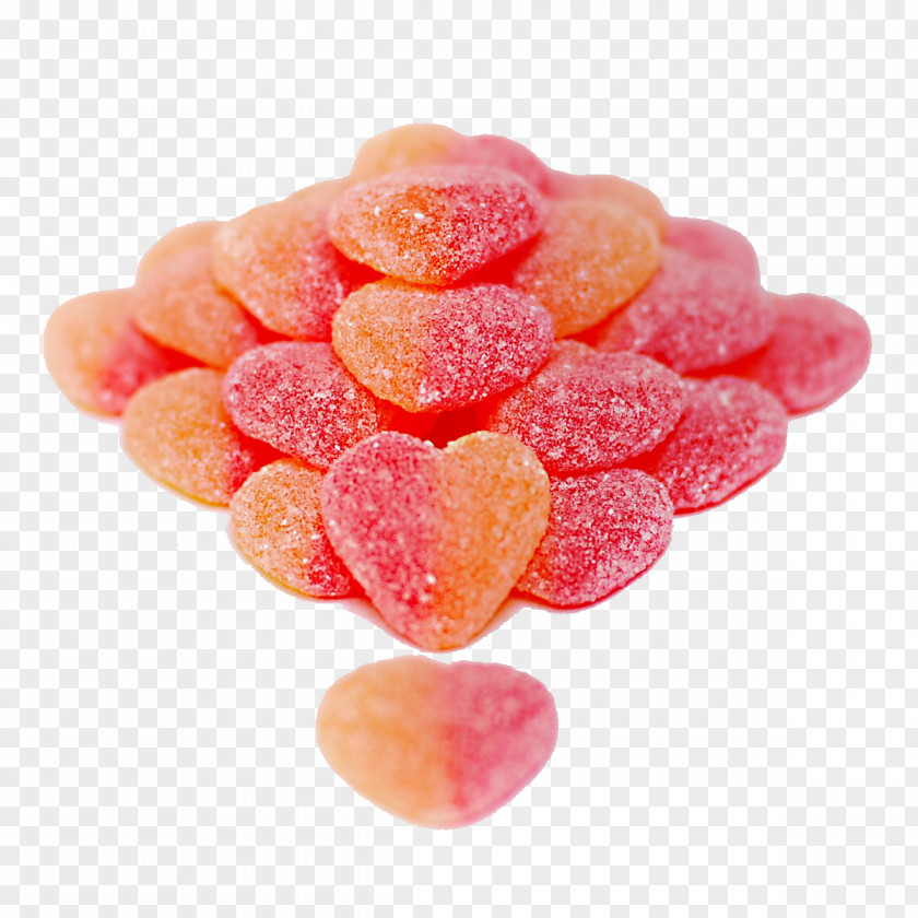 Heart-shaped Pile Of Gum Gummi Candy Gummy Bear Lollipop Gelatin Dessert PNG