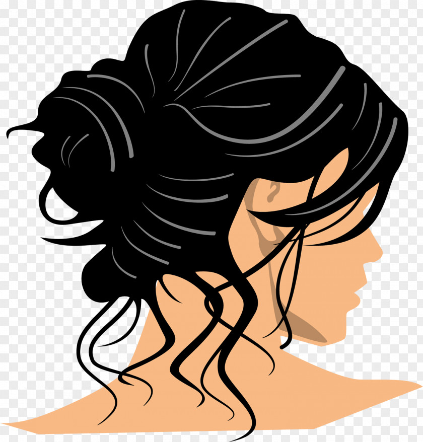 Modern Beauty Hair Vector Euclidean Illustration PNG