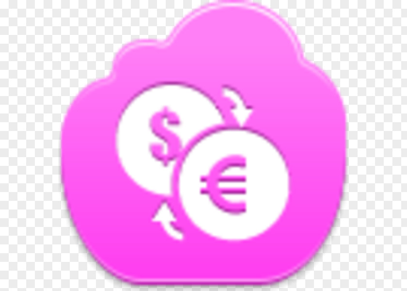 Pink Clouds Painted Computer Software Currency Converter Clip Art PNG
