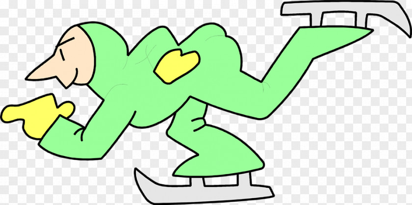 Speed Skating Clip Art Leaf Human Behavior Green Amphibian PNG